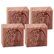 Ann Chen 陳怡安手工皂 細緻洗顏皂 玉容玫瑰 (80g/個) 天然手工皂, 4個