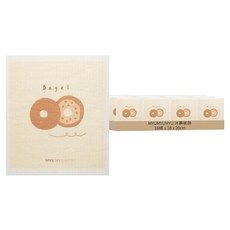 沐慕家居 木漿棉環保抹布 貝果, 18條, 18 x 20cm