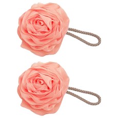 好物良品 超柔軟親膚去角質玫瑰花沐浴球 粉色 2入組, 2入, 1入