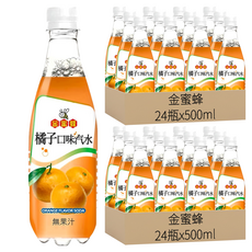 金蜜蜂 橘子口味汽水, 500ml, 48瓶