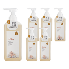 KU.KU Duckbill 酷咕鴨 米萃高分解酵素奶瓶蔬果清潔液, 800ml, 6瓶