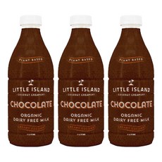 LITTLE ISLAND 壽滿趣 紐西蘭小島有機巧克力植物奶, 紐西蘭原瓶進口, 有機認證, 無乳製品全素可, 1L, 3瓶