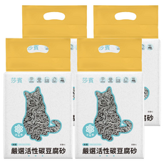 earth rated 莎賓 嚴選活性碳豆腐砂, 6L, 2.5kg, 4包, 自然豆香味