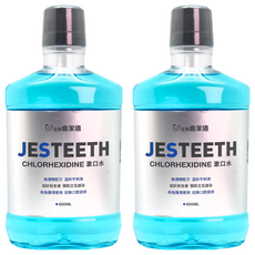 JESTEETH 全璟 齒潔適 漱口水 600ml - 無酒精配方, 溫和不刺激, 2瓶