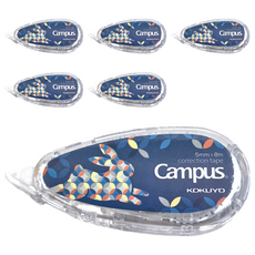 KOKUYO 國譽 Campus 象牙白修正帶 5mm x 8m, 和風兔, 6個