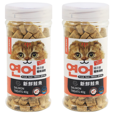 CAT CHUP 貓咪 小顆粒凍乾零食 專用, 鮭魚, 40g, 2罐