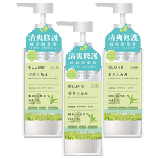 ELUNE 伊露恩 日本國產植物菁萃潤髮乳 岐阜茶 500ml 無矽靈 草本 潤髮, 3瓶