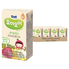 Maeil Yommy Yommy 嬰幼兒果汁 紅甜菜金蘋果口味, 125ml, 24入