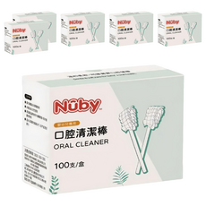 Nuby 口腔清潔棒, 100支, 6盒