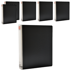 Lan CHYn 連勤牌文具 精裝三孔3/4"有耳圓型夾 LC-730, 黑色, 6個