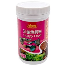 ISTA 伊士達 孔雀魚飼料, 不噴油不渾水, 營養豐富, 適用于多種小型魚類, 60g, 1瓶