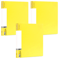 Data Line 左上板夾 + 右中強力夾 dl_06103b A4, 黃色, 3入