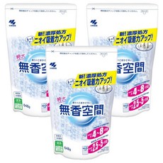 KOBAYASHI 小林製藥 無香空間 室內除臭劑 補充包, 648g, 3包