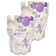 日本 熊野 麗白薏仁泡沫沐浴乳 補充包, 450ml, 2個