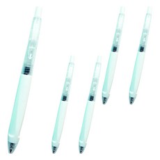 PENROTE 筆樂 柔彩按壓中性筆 PC0512B 白色筆身, 藍色筆芯, 5支