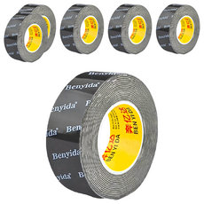 奔億達 超強力雙面膠 3cm, 黑色, 6個