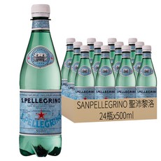 SANPELLEGRINO 聖沛黎洛 天然氣泡礦泉水 塑膠瓶裝 500ml x 24瓶