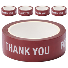 MUJI 無印良品 附裁線紙膠帶 15mm x 7m, 感謝message, 5捲