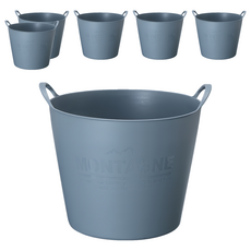 YAMADA 山田化學 MONTAGNE置物桶 日本製 3L, 灰色, 6個