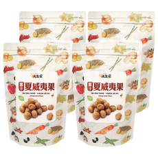 元氣家 烘焙蜜汁夏威夷果, 低溫烘焙保留營養成分, 口感香脆, 無防腐劑, 200g, 4包