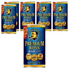 日本 BOSS 最高峰咖啡飲料-深焙 185ml 日本原裝進口 深焙咖啡豆 口感濃郁香醇, 6罐