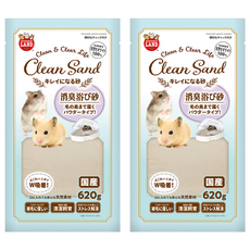 MARUKAN MK天然沐浴鼠砂, 消臭，適用於兔子、豚鼠、龍貓和其他小動物, 620g, 2包