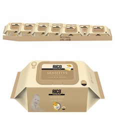 RICO Baby Sensitive 敏感肌適用 嬰兒濕紙巾金盞花 掀蓋式, 80張, 10包