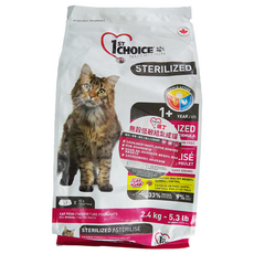 1st Choice 瑪丁第一優鮮 1歲以上成貓 無穀低敏結紮配方飼料 雞肉 + 番薯 + 扁豆, 維持體態 + 腸胃消化 + 泌尿道保健, 2.4kg, 1袋