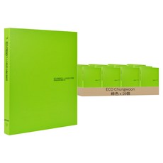 ECO Chungwoon 環保3孔迷你O型2公分厚A4活頁夾, 綠色, 16個