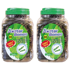 A star 多效螺旋五星棒 幫助牙齒、骨骼發育成長 360度深層清潔 促進腸胃健康、排除口腔異味, 1.1kg, 2桶