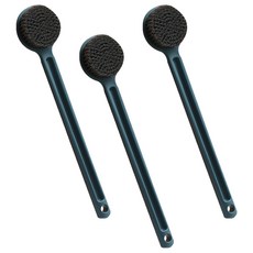 長柄搓背清潔洗澡刷, 藍色, 3支, 深層清潔, 輕鬆刷背, 1入