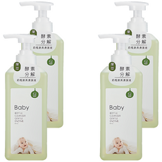 KU.KU Duckbill 酷咕鴨 果萃高分解酵素奶瓶蔬果清潔液, 容易沖洗不殘留, 800ml, 4瓶