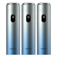 須眉 輕巧3刀智能渦輪刮鬍刀 冰川藍 三刀頭設計, 1入, 3台