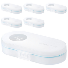 茶花 Ag+銀離子抗菌便攜式雙層藥盒, 獨立結構，分裝收納, 6個