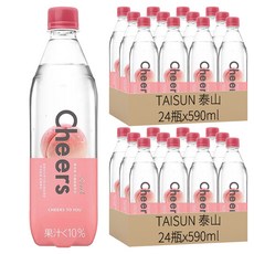 TAISUN 泰山 Cheers Peach 水蜜桃氣泡水, 48瓶, 590ml