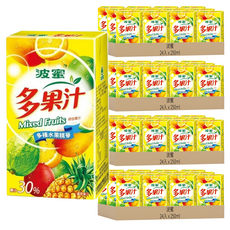 波蜜 多果汁 綜合果汁 多種水果精華 250ml, 96入