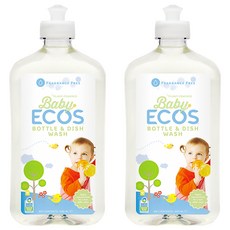 ECOS 嬰幼兒奶瓶餐具清潔液 500ml, 有效清潔奶垢油汙, 中性PH值溫和不殘留, 2瓶
