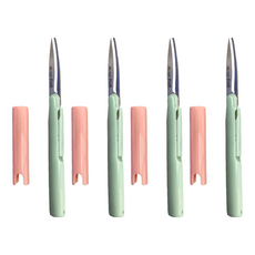 PLUS 普樂士 Twiggy 攜帶式筆型剪刀 SC-130P, 綠粉, 4支