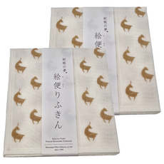 Naramachi 丸山纖維 鹿 抹布限定款 - 100%棉, 40 x 35cm, 2個