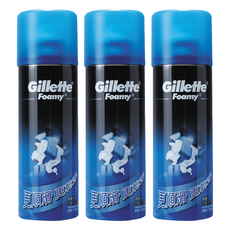 Gillette 吉列 刮鬍泡 薄荷, 讓刮鬍時更順滑 泡沫豐富 易於塗抹, 210g, 3罐