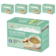 呷七碗 活力松子堅果飲 - 堅果飲 沖泡飲品, 30g, 10包, 5盒