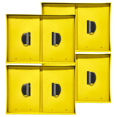 品屋 紙質收納箱, 黃色, 4個