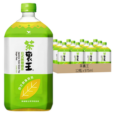 茶裏王 日式無糖綠茶 單細胞生茶萃取技術 綠茶鮮爽回甘 清爽解膩 975ml, 12瓶