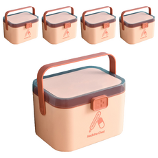 EDISH 北歐風多功能小藥箱 PP材質 光滑 舒適手把 安全卡扣, 5個