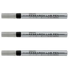 KOKUYO 國譽 實驗室專用油性簽字筆 耐酒精, 黑色, 3支