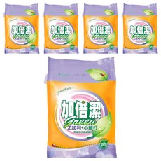 加倍潔 尤加利+小蘇打防蟎潔白超濃縮洗衣粉 食品級小蘇打 去汙, 2kg, 5包