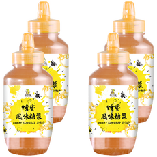 尋蜜趣 蜂蜜風味糖漿擠壓瓶 - 天然蜂蜜風味 適用於各式飲品與甜點, 1kg, 4瓶