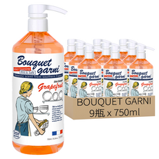 BOUQUET GARNI 葡萄柚蔬果碗盤洗潔精, 750ml, 9瓶