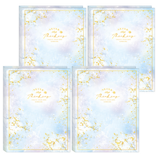 SEASON Paper&Gift 四季紙品禮品 A4精裝資料簿 30入, 藍紋, 4本