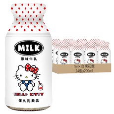 milk 台東初鹿 Hello Kitty原味牛乳, 24瓶, 200ml